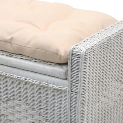 Weiße Rattan Truhe - auch zum Sitzen - Ravencos^Wohnen New