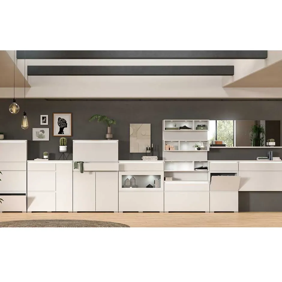 Wohnen Weiße Schuhkommode mit Schublade & Schuhklappe - Dany