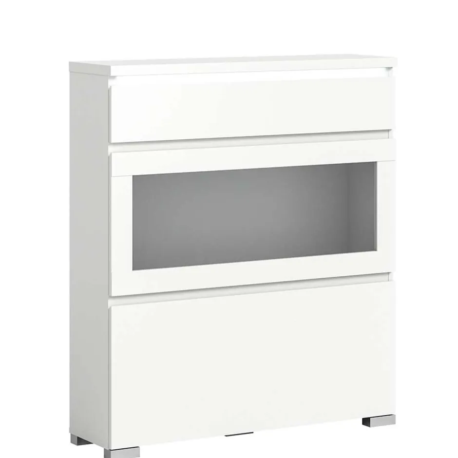Wohnen Weiße Schuhkommode mit Schublade & Schuhklappe - Dany