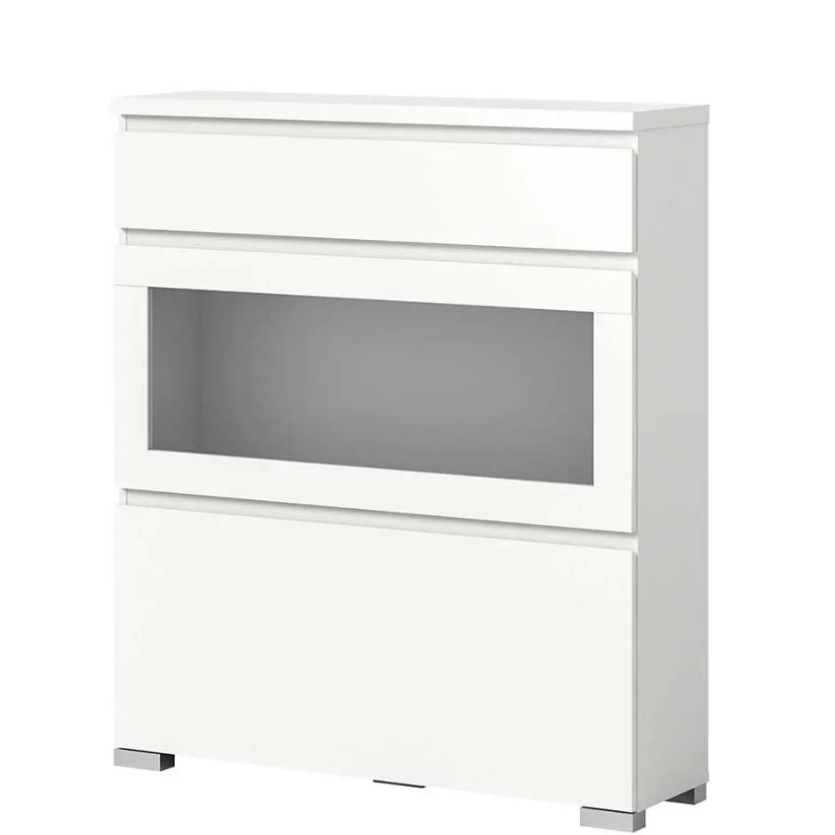 Wohnen Weiße Schuhkommode mit Schublade & Schuhklappe - Dany