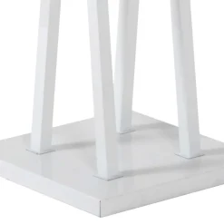 Weiße Standgarderobe mit 12 Haken in Chrom - Traly^Wohnen Discount