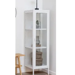 Weiße Vitrine aus Stahl - Sancrez^Wohnen New