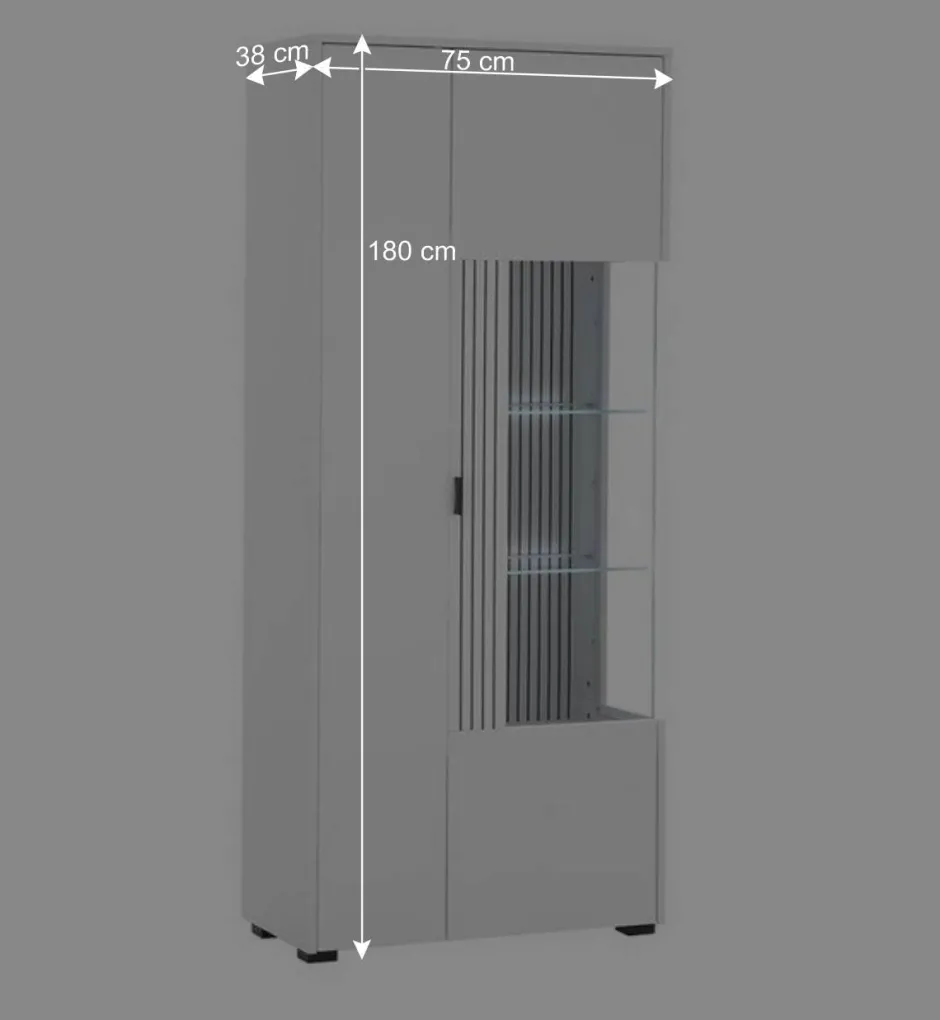 Weiße Vitrine fürs Wohnzimmer - Dualkos^Wohnen Clearance