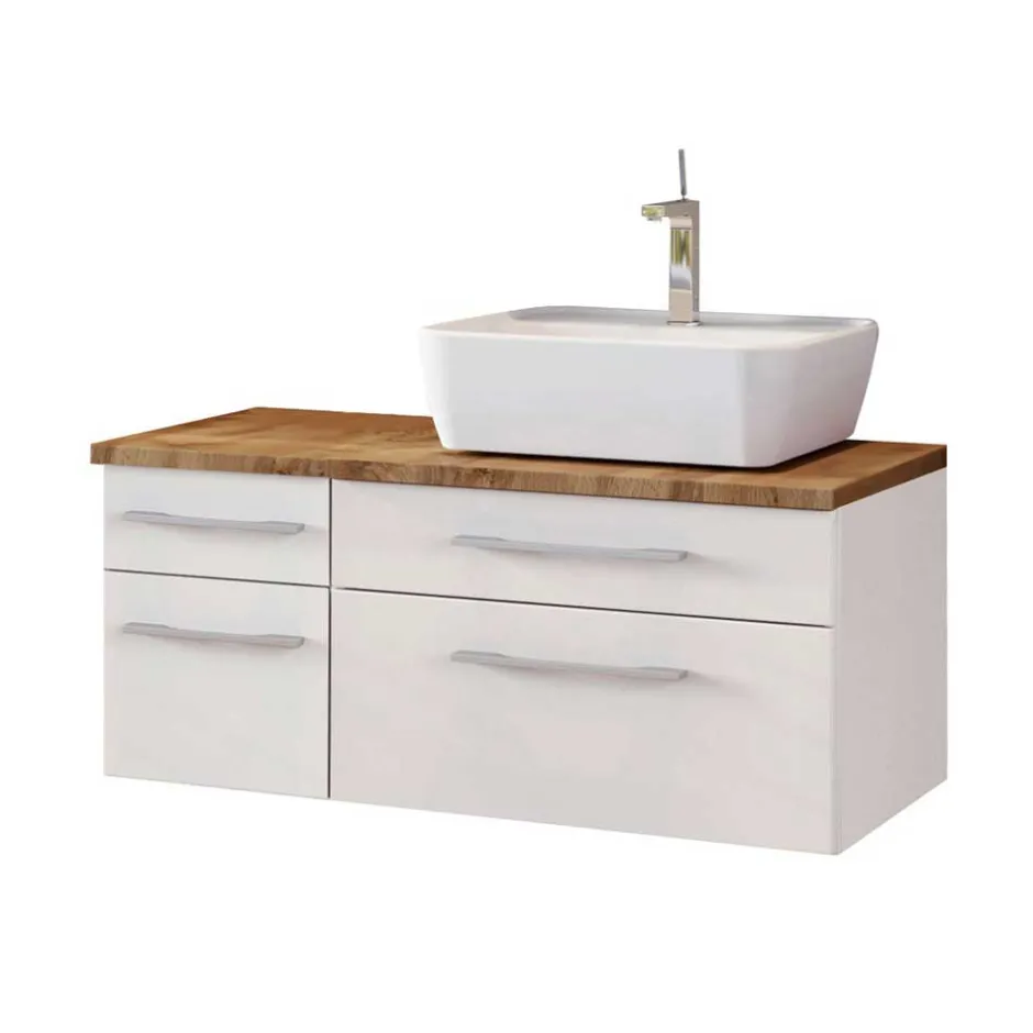 Weiße Waschtisch Möbel komplett - Enwicos (dreiteilig)^Wohnen Discount