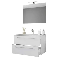 Weiße Waschtischkonsole & Spiegel - Ipsum (zweiteilig)^Wohnen Clearance