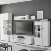 Wohnen Weiße Wohnzimmerschränke & Wandboard im Set - Dualkos (vierteilig)