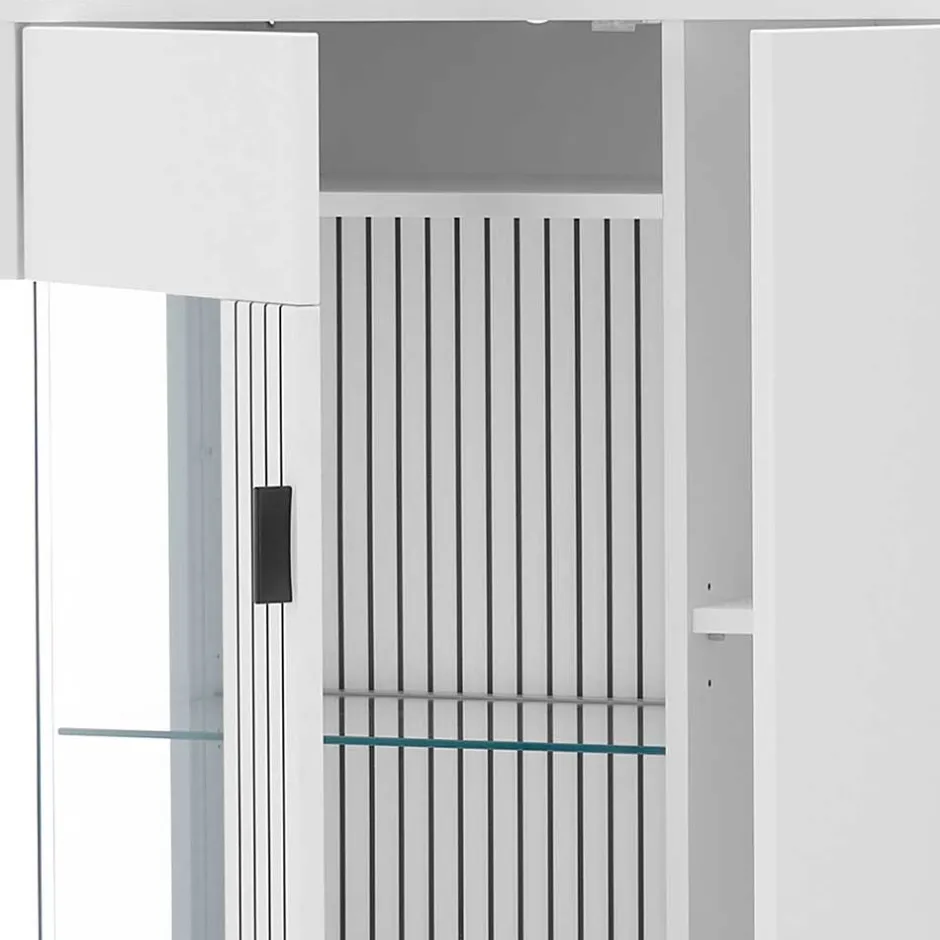 Wohnen Weiße Wohnzimmerschränke & Wandboard im Set - Dualkos (vierteilig)