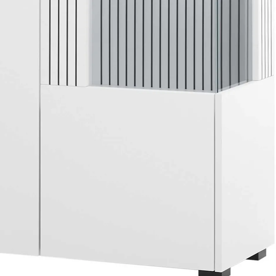 Wohnen Weiße Wohnzimmerschränke & Wandboard im Set - Dualkos (vierteilig)