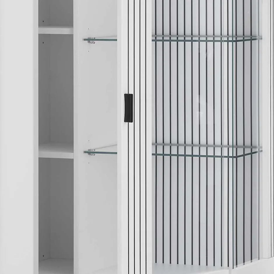 Wohnen Weiße Wohnzimmerschränke & Wandboard im Set - Dualkos (vierteilig)