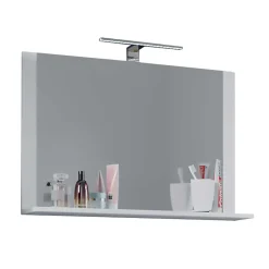 Weißer Badezimmerspiegel mit Ablage - Hillary^Wohnen Outlet