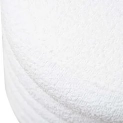 Weißer Boucle Hocker mit Stauraum - Francara^Wohnen Best