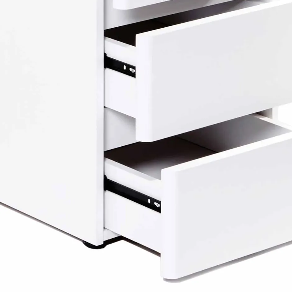 Weißer Computer-Schreibtisch Aragon mit viel Stauraum^Wohnen Online