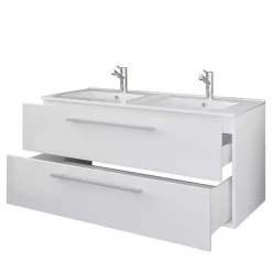 Weißer Doppel-Waschtisch für die Wandmontage - Matsu^Wohnen New