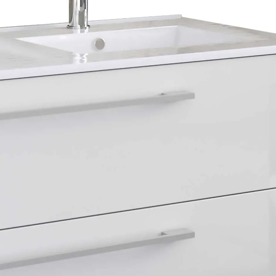 Weißer Doppel-Waschtisch für die Wandmontage - Matsu^Wohnen New