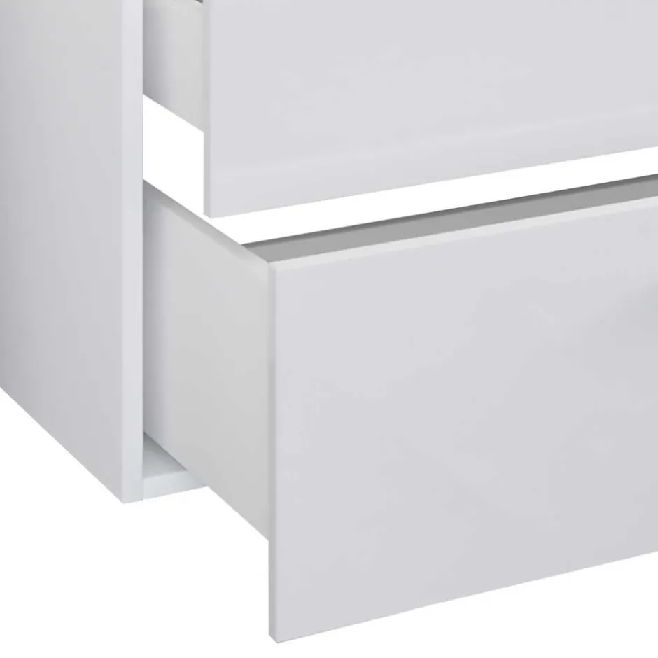 Weißer Doppel-Waschtisch für die Wandmontage - Matsu^Wohnen New