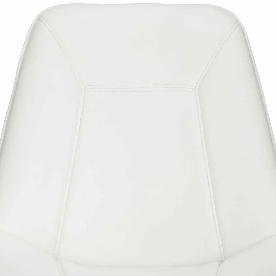 Wohnen Weißer Drehstuhl mit Kunstleder Schalensitz - Chiloena