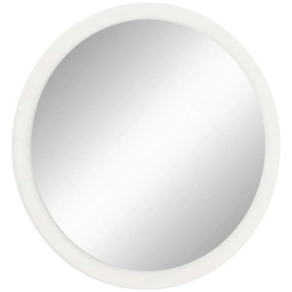 Wohnen Weißer Garderobenspiegel mit Holzrahmen - Axdonira