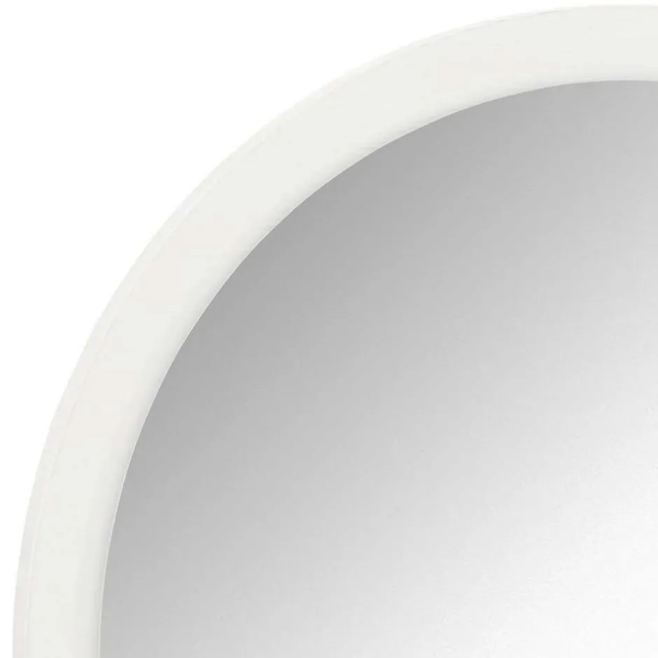 Wohnen Weißer Garderobenspiegel mit Holzrahmen - Axdonira