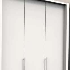 Wohnen Weißer Kombi-Kleiderschrank mit Gleittür - Donpiave