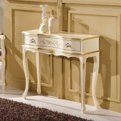 Weißer Konsolentisch im Barock Design - Iviada^Wohnen Hot