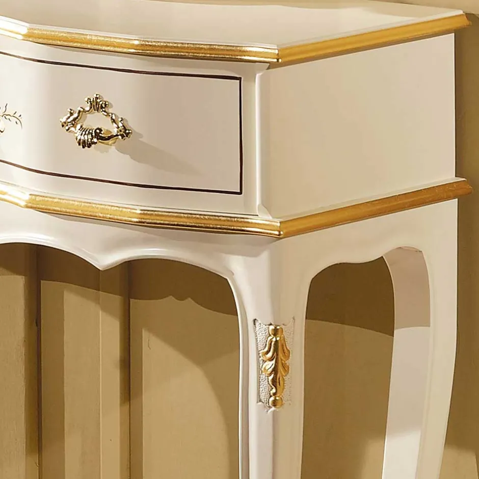 Weißer Konsolentisch im Barock Design - Iviada^Wohnen Hot
