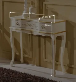 Weißer Konsolentisch im Barock Design - Iviada^Wohnen Hot