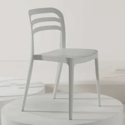 Weißer Kunststoffstuhl für Drinnen & Draußen - Mariana (4er Set)^Wohnen Hot