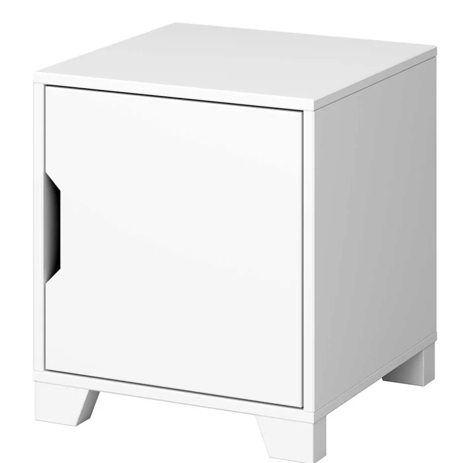 Weißer Nachtschrank im Skandi Design - Naidlas^Wohnen Best