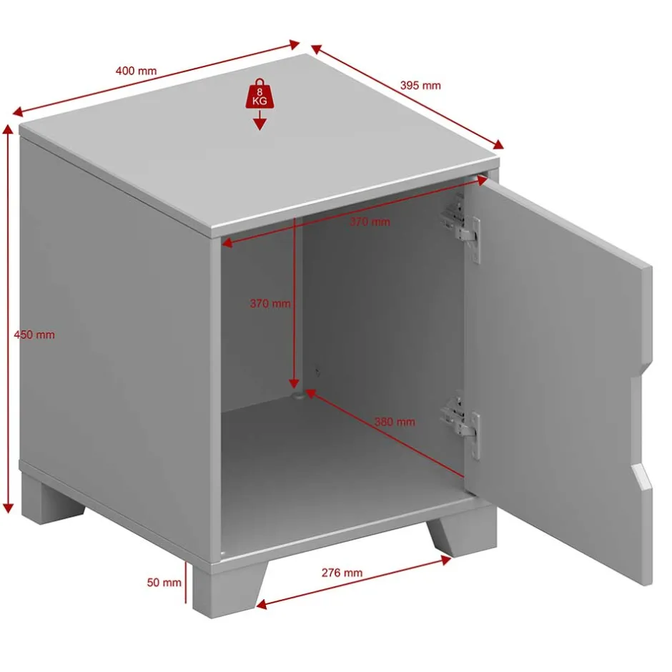 Weißer Nachtschrank im Skandi Design - Naidlas^Wohnen Best
