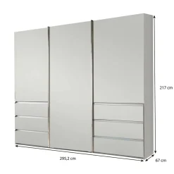 Wohnen Weißer Schiebetürenschrank 3-türig - Fachet