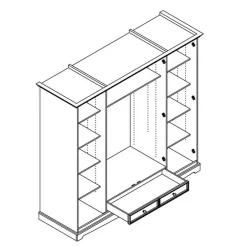 Wohnen Weißer Schlafzimmerschrank im Landhausstil - Indico