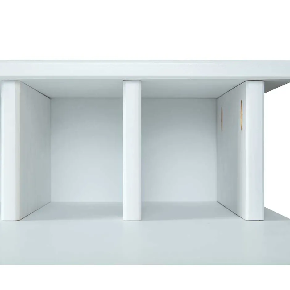 Weißer Schreibtisch mit Aufsatz & Truhe - Stanford^Wohnen Clearance