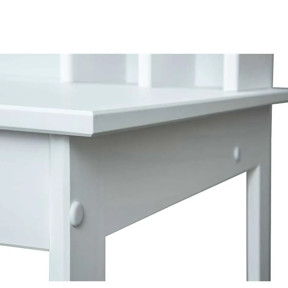 Weißer Schreibtisch mit Aufsatz & Truhe - Stanford^Wohnen Clearance