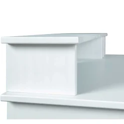 Weißer Schreibtisch mit Aufsatz & Truhe - Stanford^Wohnen Clearance