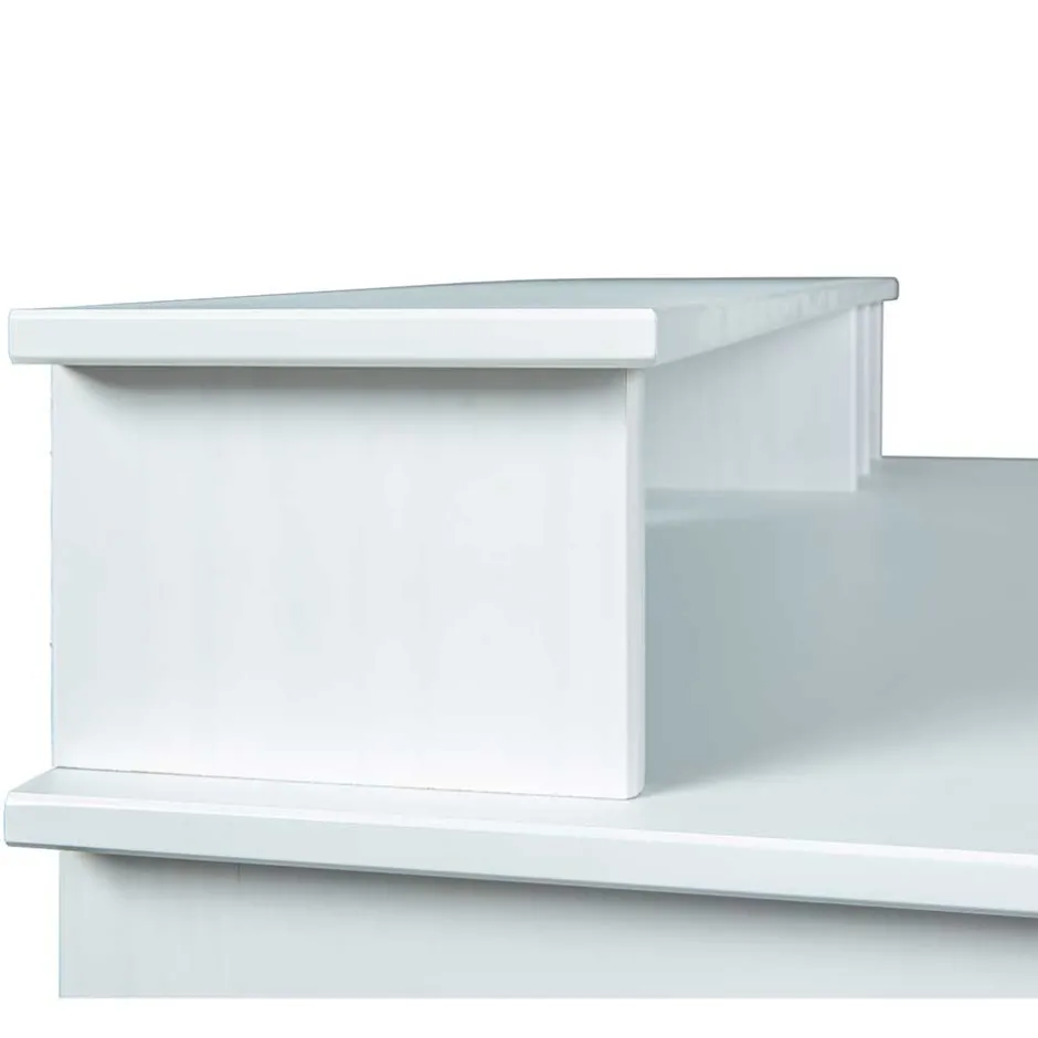 Weißer Schreibtisch mit Aufsatz & Truhe - Stanford^Wohnen Clearance