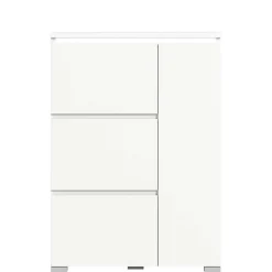 Weißer Schuhklappen-Schrank mit drei Klappen - Dany^Wohnen Outlet