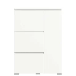 Weißer Schuhklappen-Schrank mit drei Klappen - Dany^Wohnen Outlet