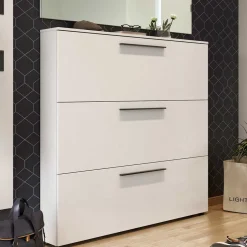 Wohnen Weißer Schuhschrank 140 cm breit - Liss