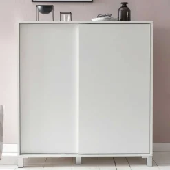 Weißer Schuhschrank mit praktischen Schiebetüren - Hank^Wohnen Online