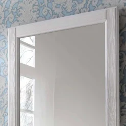 Weißer Spiegel Izarella mit Holzrahmen Pinie^Wohnen Discount