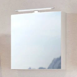 Wohnen Weißer Spiegelschrank 1-türig - Enwicos