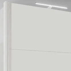 Wohnen Weißer 2-türiger Kleiderschrank mit Schiebetüren - Abelina