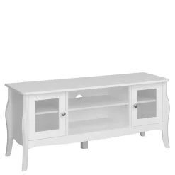 Wohnen Weißer TV Unterschrank mit zwei Glastüren - Dosalino
