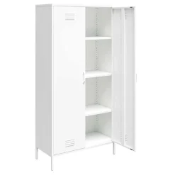 Weißer Universalschrank aus Metall - Elyett^Wohnen Outlet