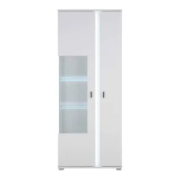 Weißer Vitrinenschrank mit LED Beleuchtung - Tirol^Wohnen Best