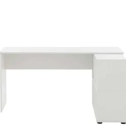Weißer Winkel Schreibtisch mit Regal - Empire^Wohnen New