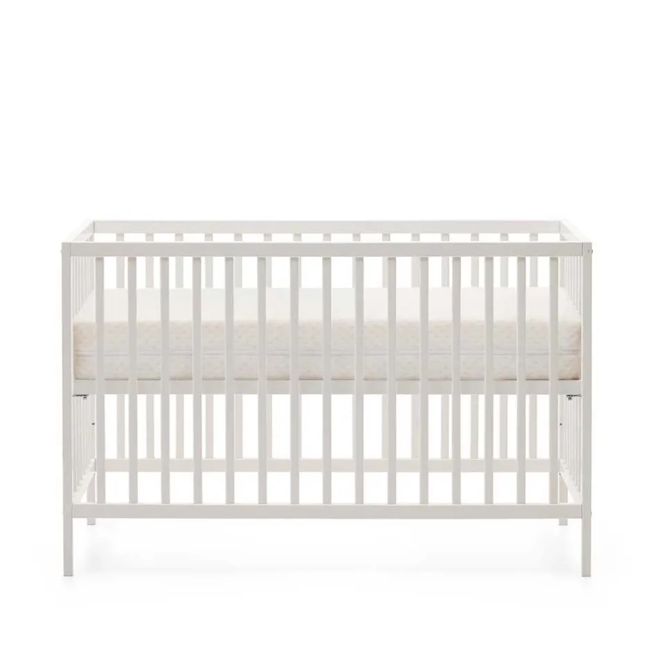 Weißes Babybett mit Rundum-Gitter - Tijong^Wohnen Outlet