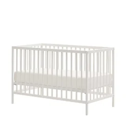 Weißes Babybett mit Rundum-Gitter - Tijong^Wohnen Outlet