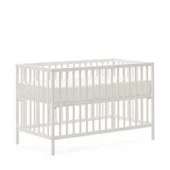 Weißes Babybett mit Rundum-Gitter - Tijong^Wohnen Outlet