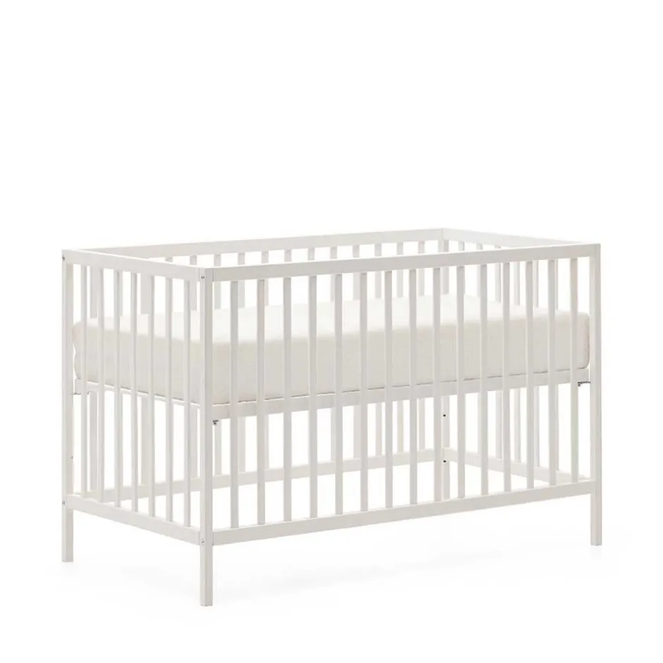 Weißes Babybett mit Rundum-Gitter - Tijong^Wohnen Outlet